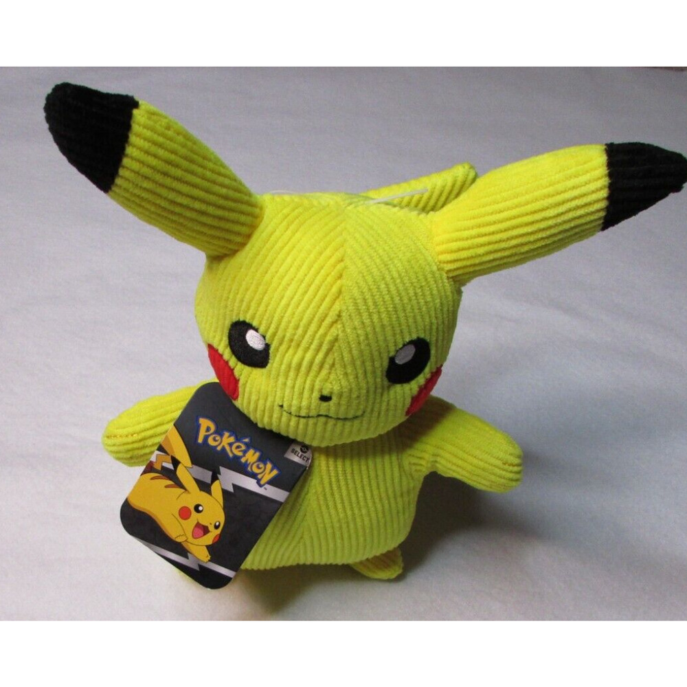 Corduroy Pokemon Pikachu Plushie New - 8 Inches